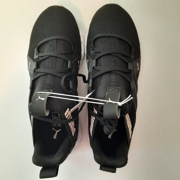 Puma Women 6.5 Sneaker Black Contempt Demi White Fox Glove New - Picture 3 of 5